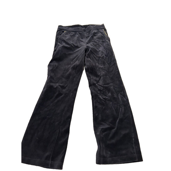 Ralph Lauren Women's Black Velvet Elastic Waist Wide Leg Dress Pants Size P/S - Picture 1 of 4